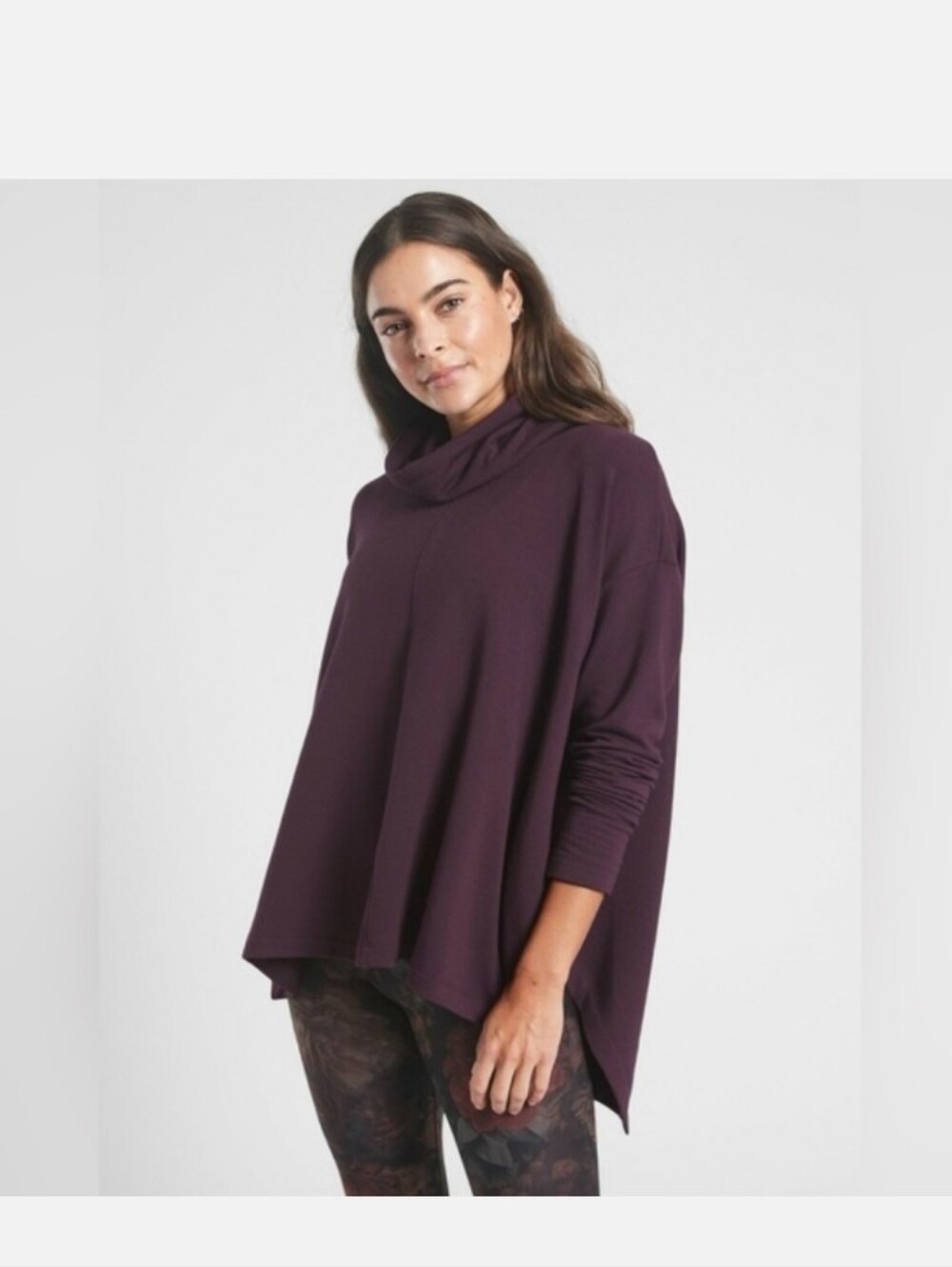 Athleta Ethereal Brushed Funnel Neck Sweatshirt